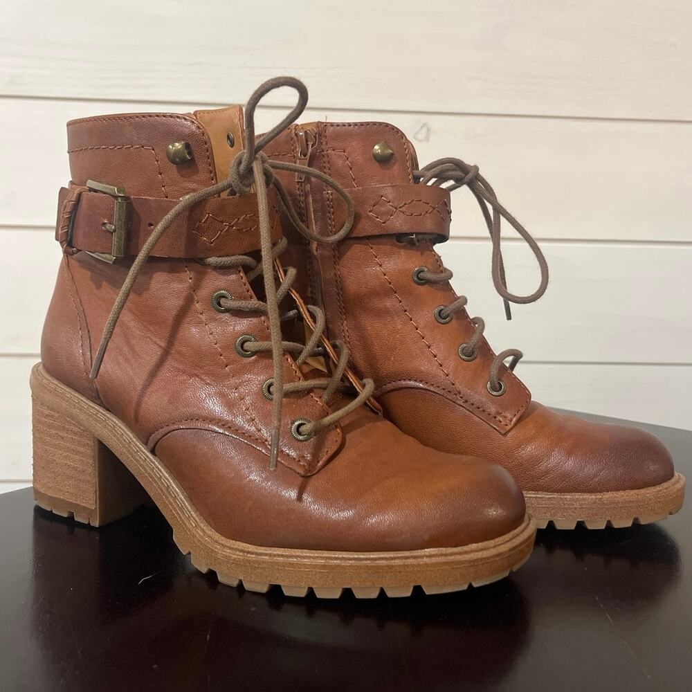 Zodiac Leather Military Biker Gothic Gemma Boots Size 8